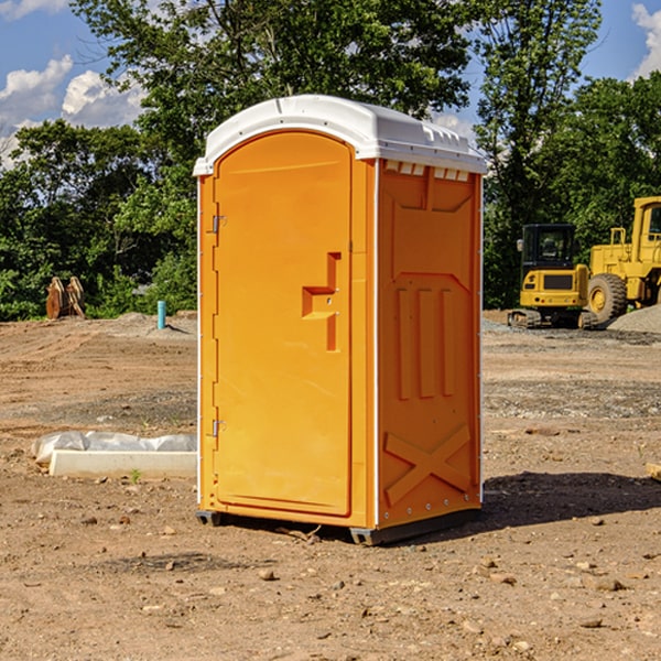 how often are the portable restrooms cleaned and serviced during a rental period in Paxton